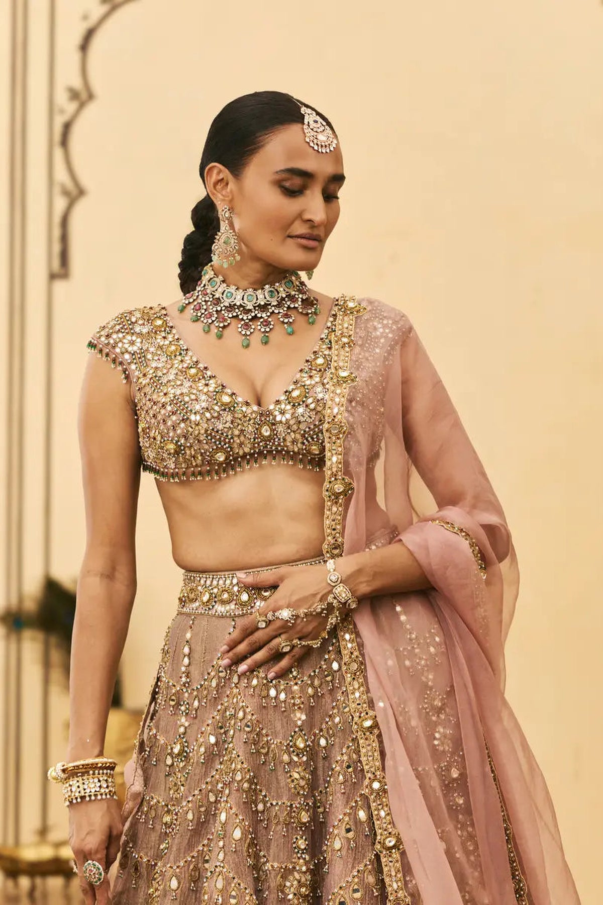 Raani Haar Tissue Lehenga Set