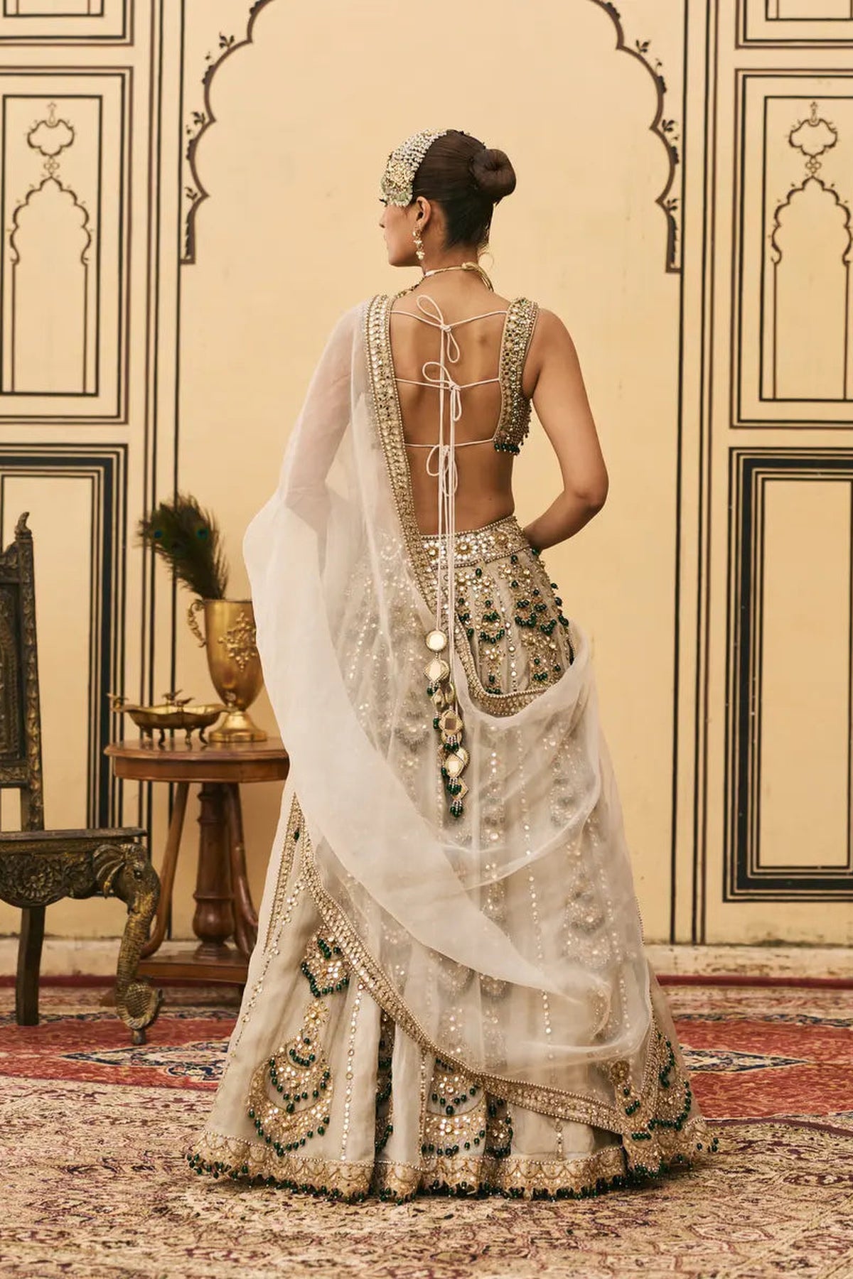 Rajat Paasa Tissue Lehenga Set
