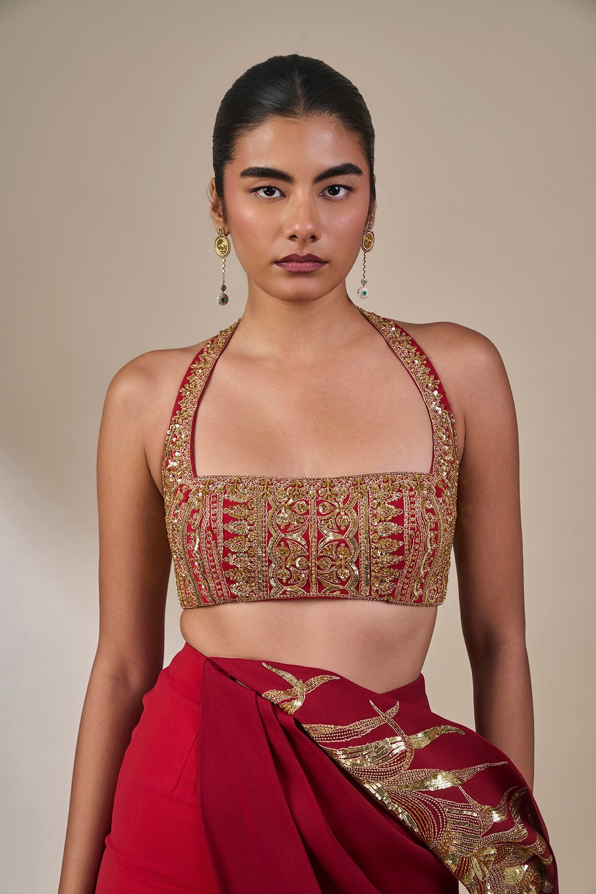 Rang Laal Drape Skirt Set