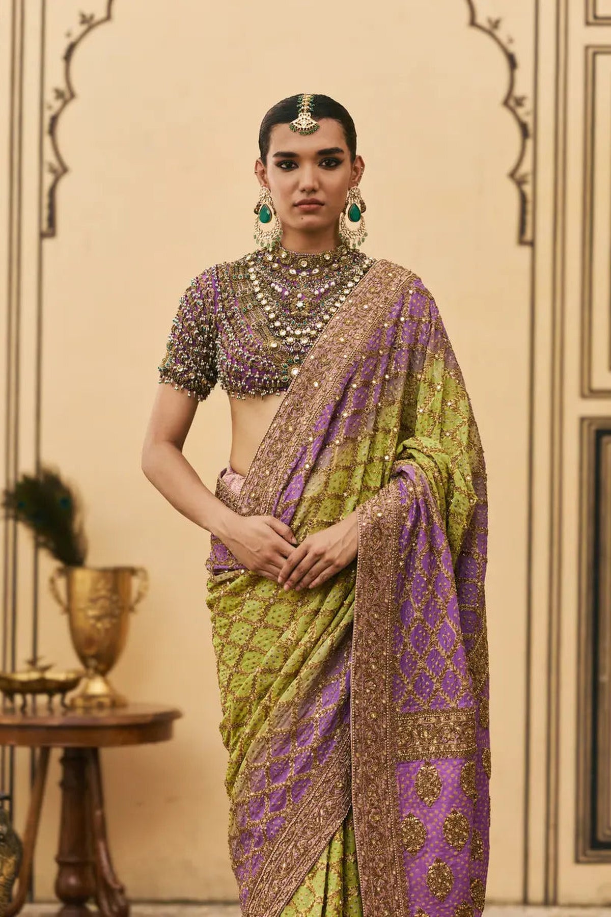 Ranga Ombre Georgette Saree Set