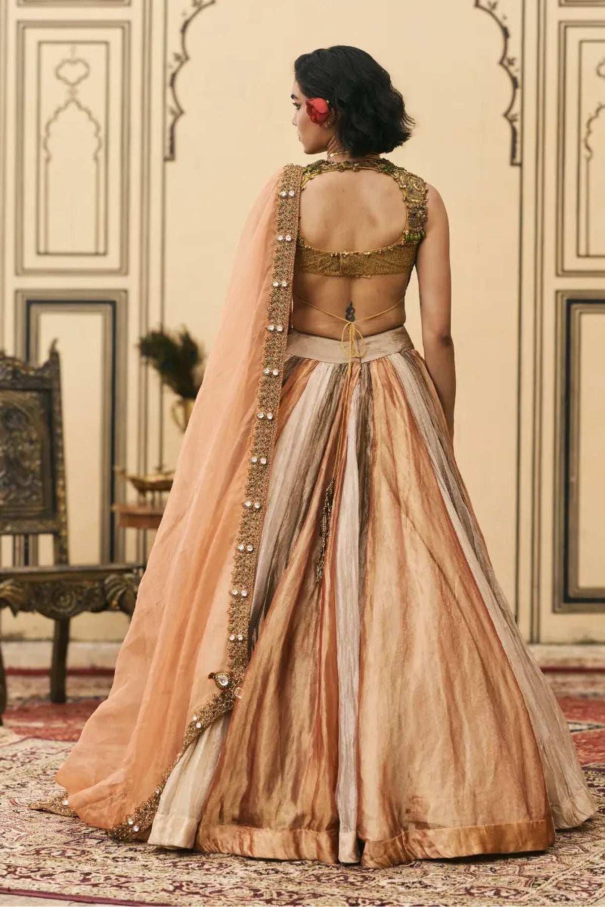 Rangbahar Tissue Brocade Lehenga Set