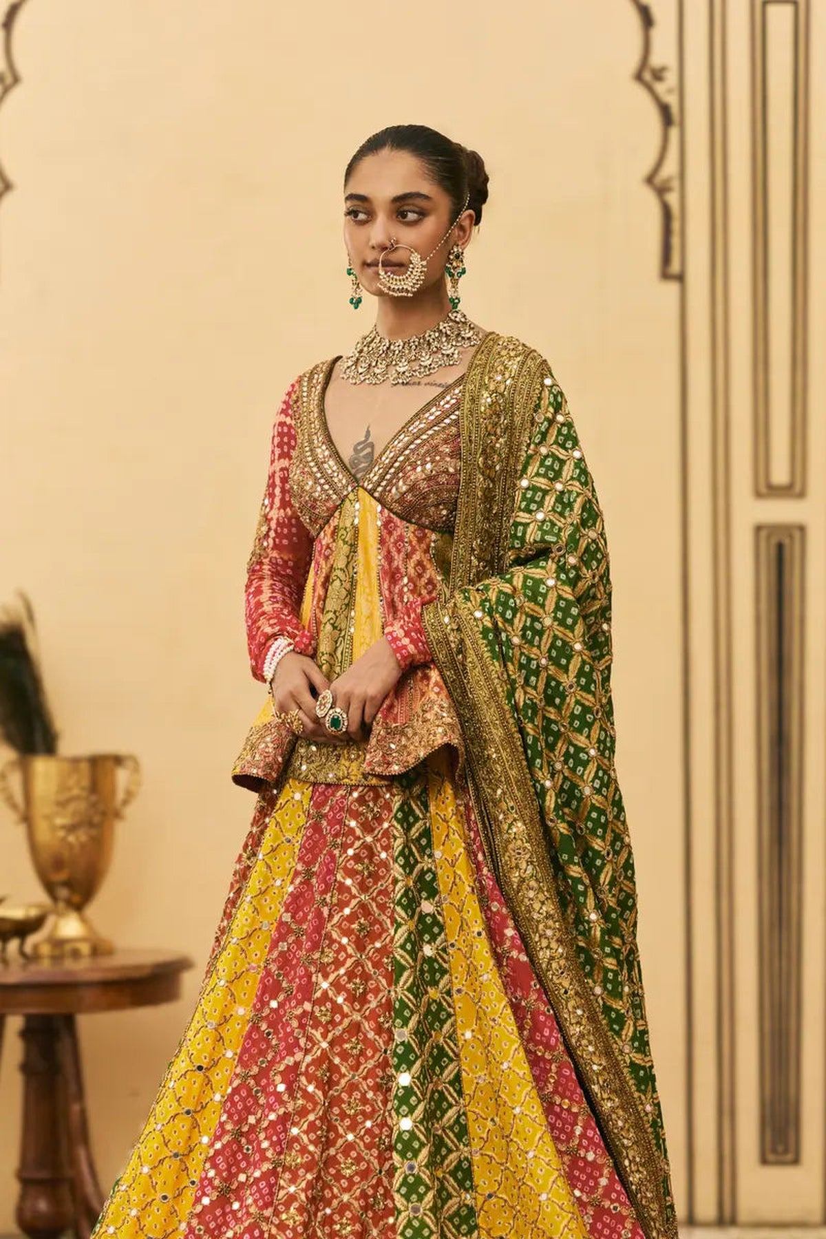 Rangeen Bandhani Lehenga Set