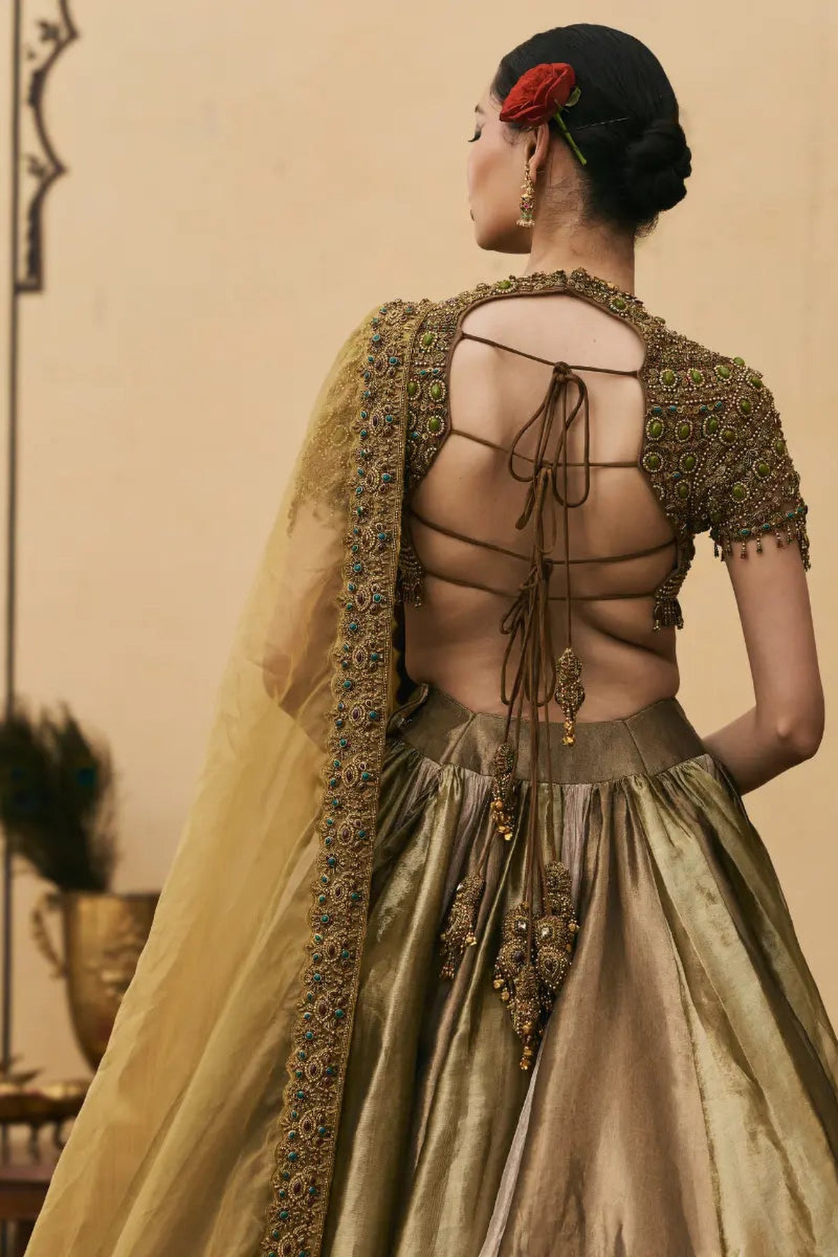 Rangoli Tissue Brocade Lehenga