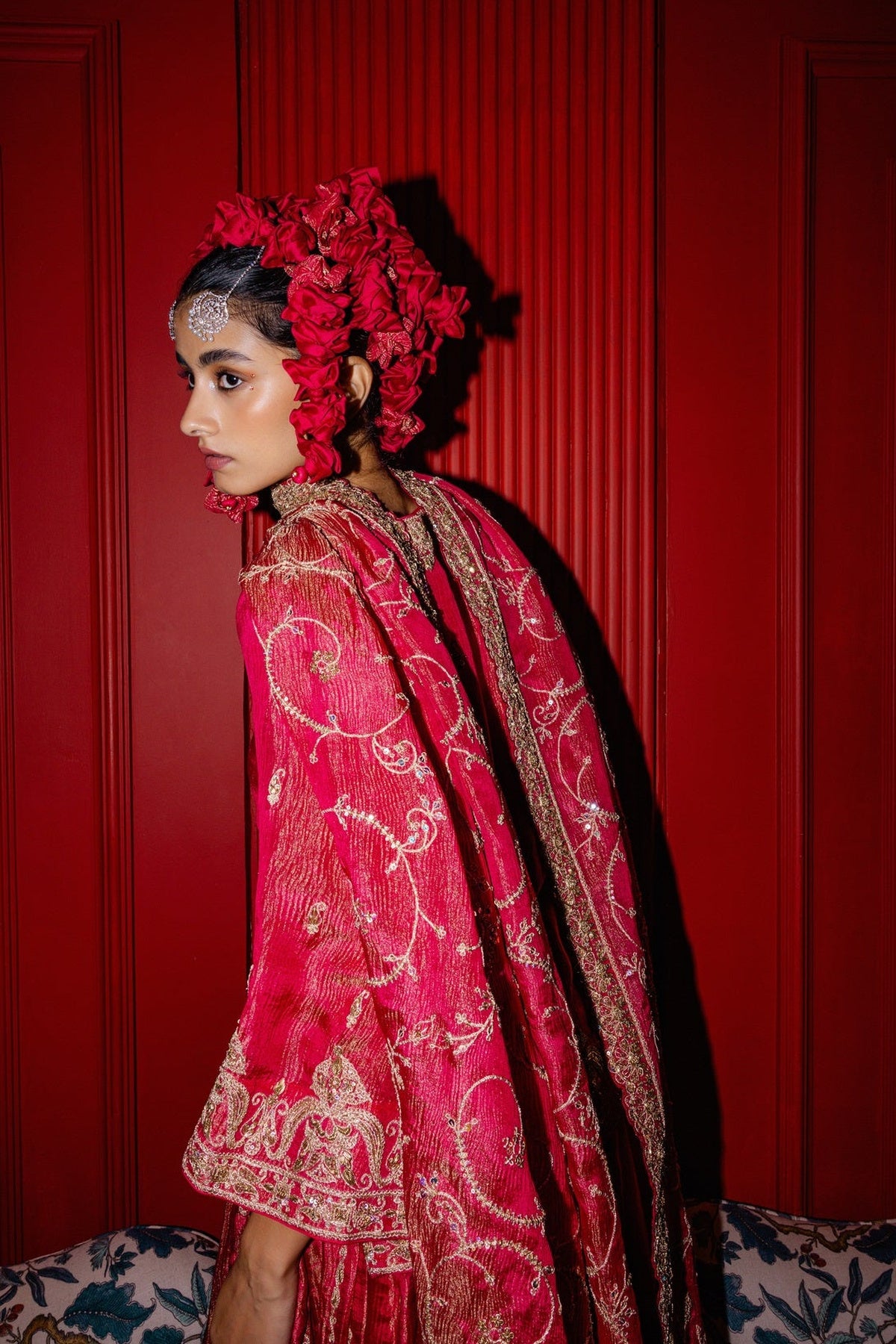 Raspberry Lehenga Set