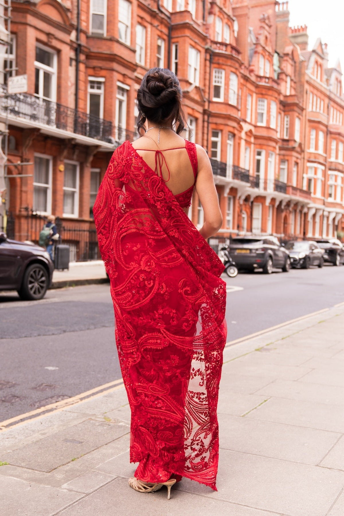 Red Dori Saree