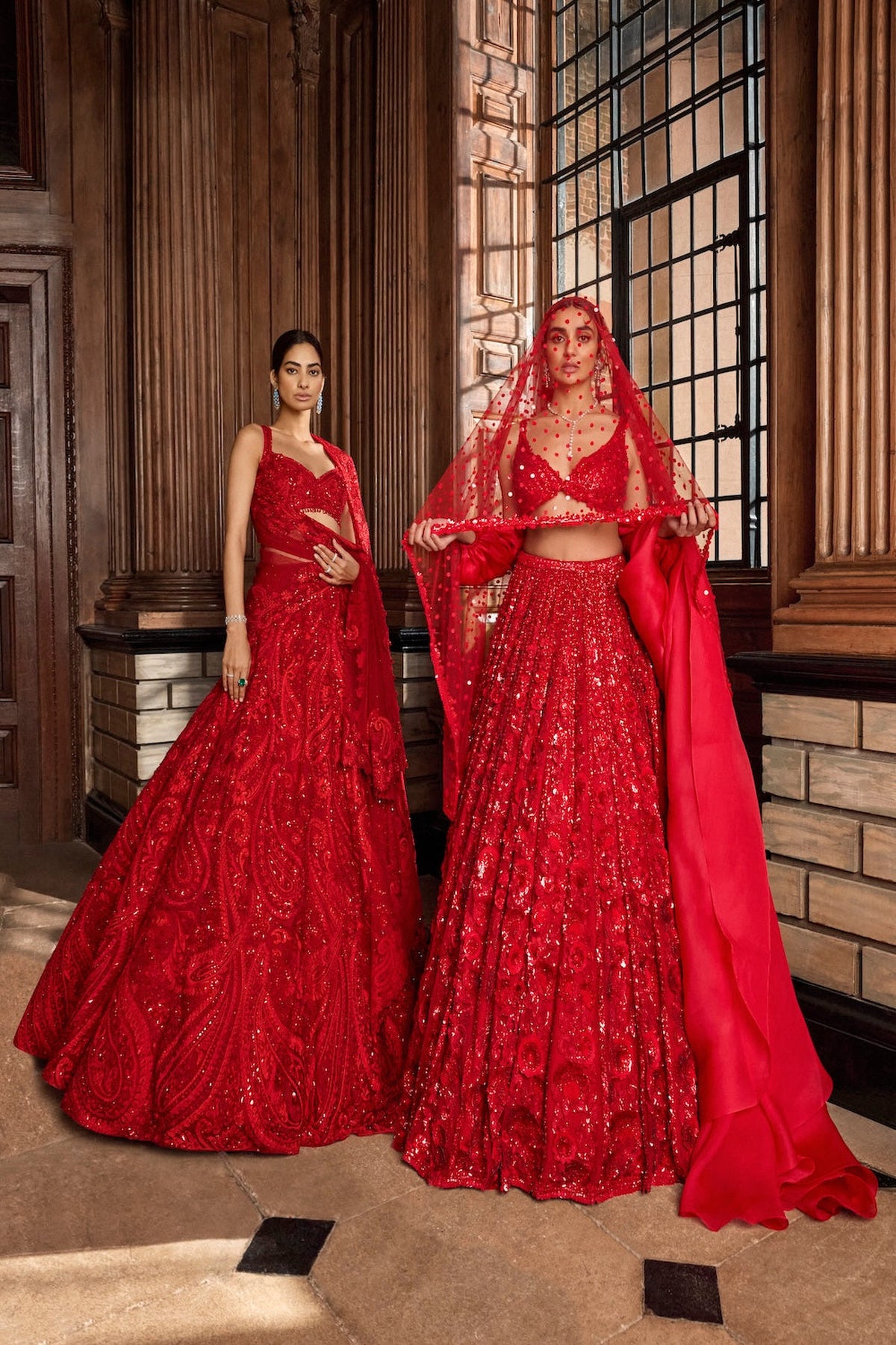 Rasha Thadani in Red Paisley Lehenga Set
