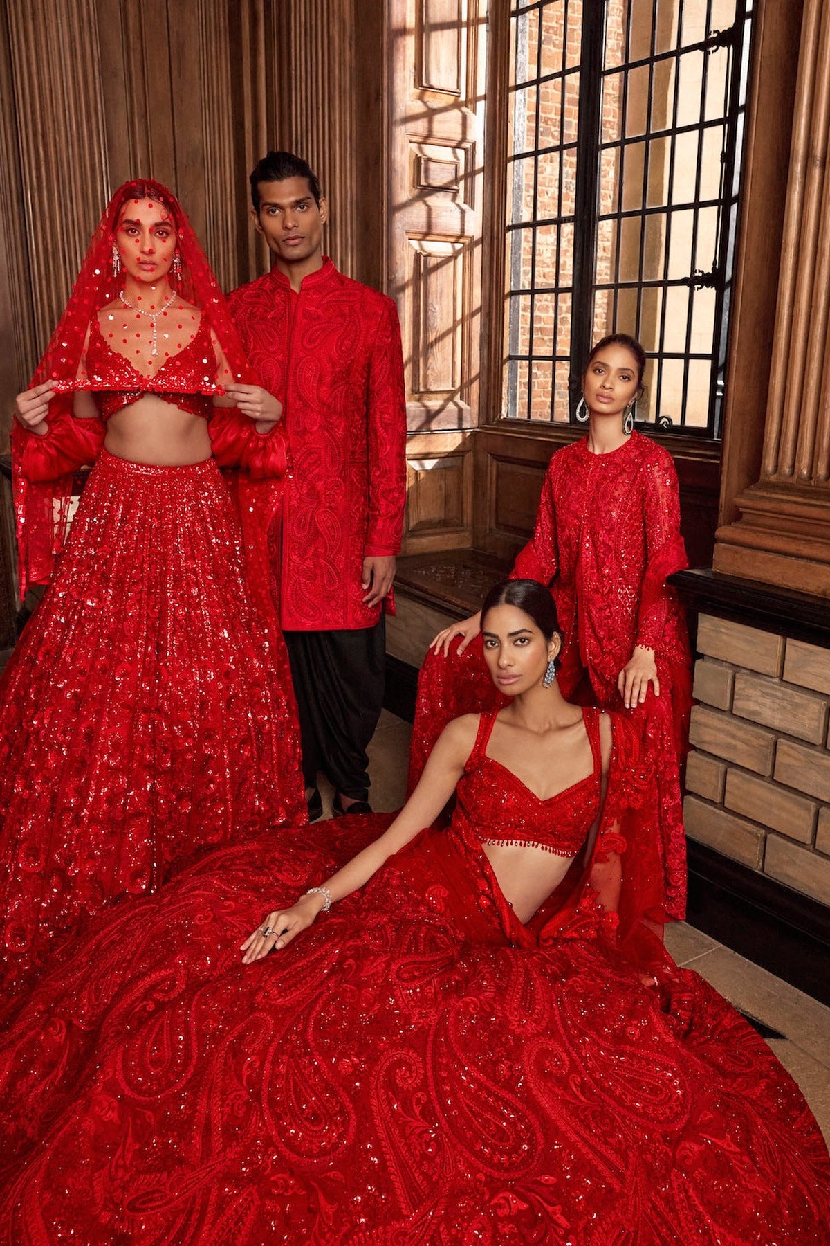 Rasha Thadani in Red Paisley Lehenga Set