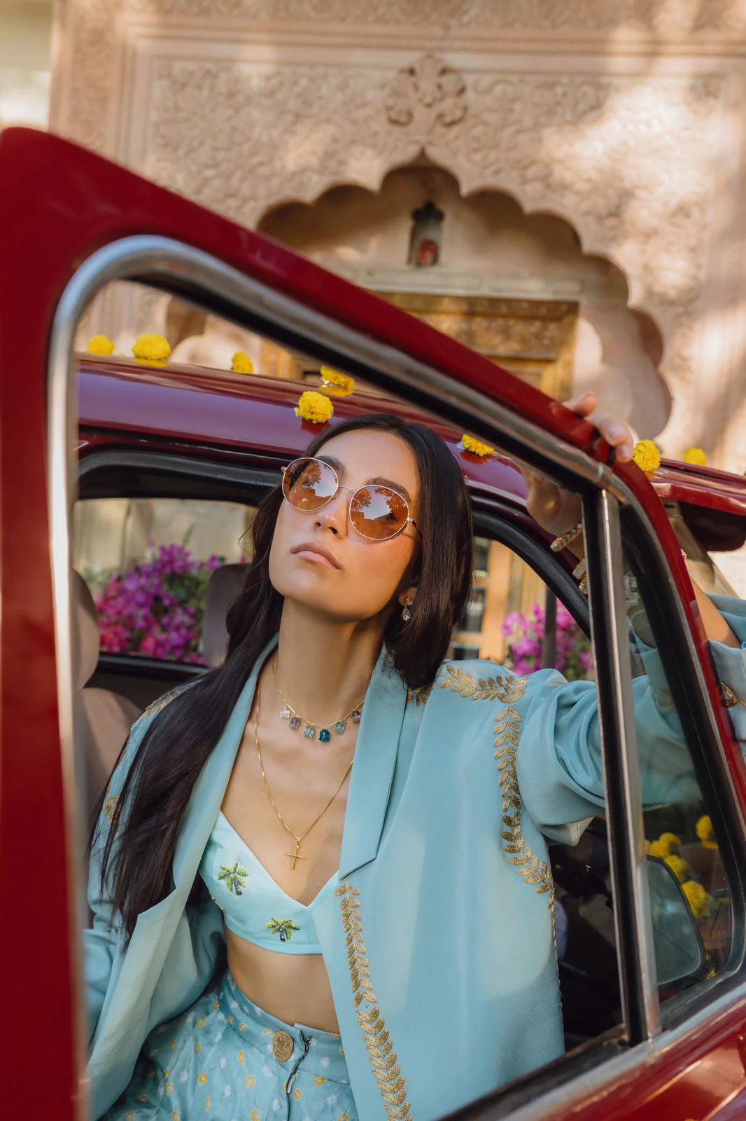 PALM TREES AND SKY BANDHINI SET