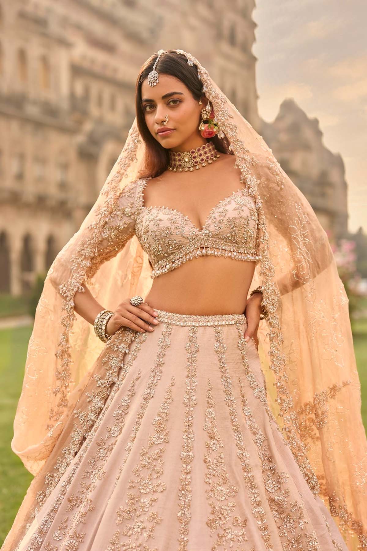 Rose Gold Lehenga Set