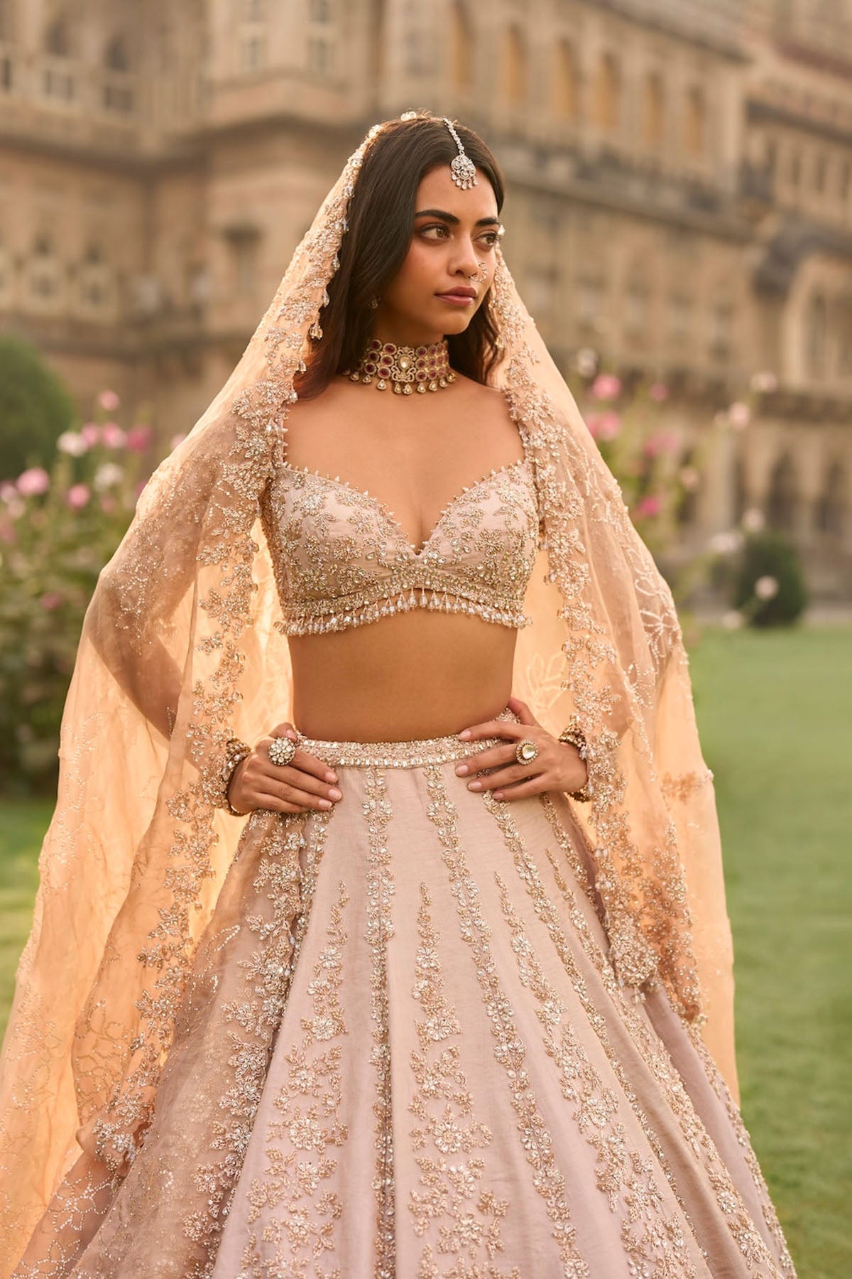 Rose Gold Lehenga Set
