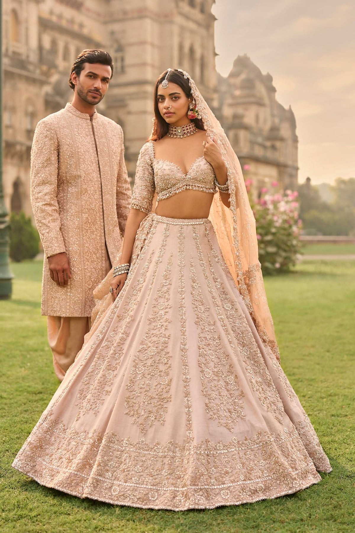 Rose Gold Lehenga Set