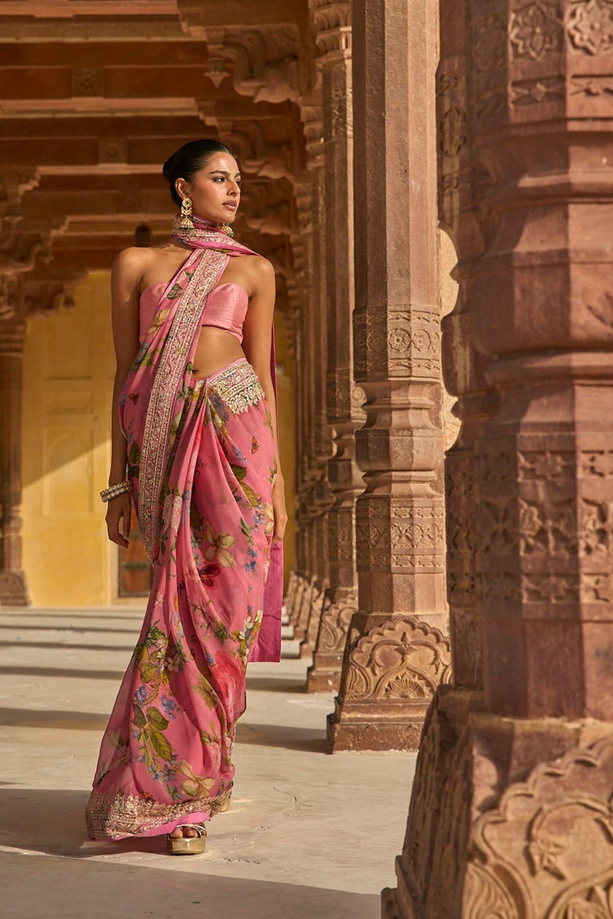 Ruh Printed Saree Set