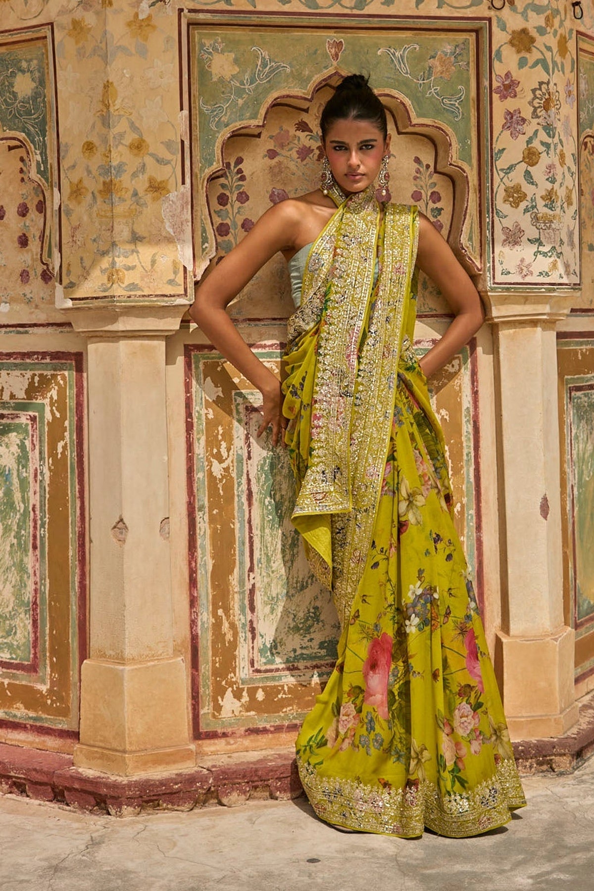 Ruh Printed Saree Set