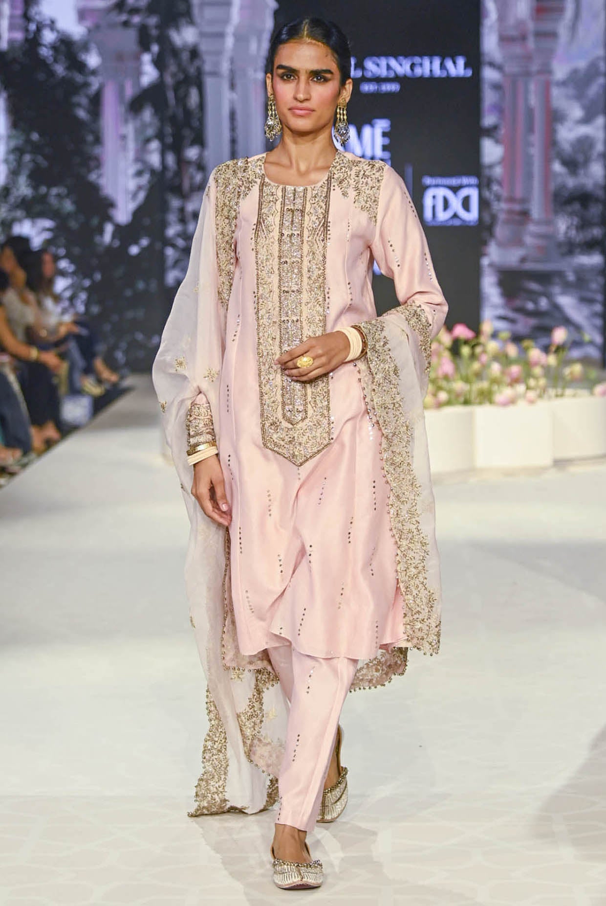 Ruksaan Blush Pink Embroidered Kurta And Pant With Embroidered Dupatta