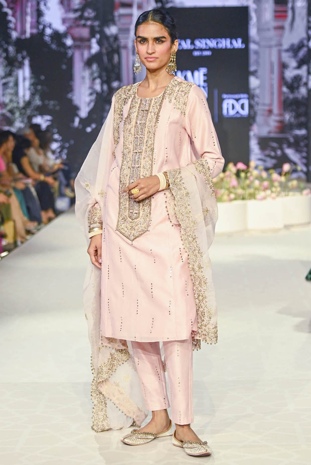 Ruksaan Blush Pink Embroidered Kurta And Pant With Embroidered Dupatta
