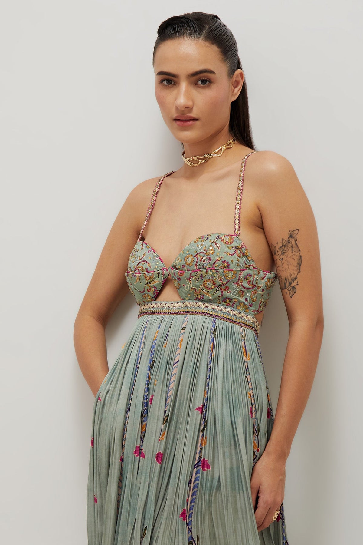 Sage Bralette Maxi Dress