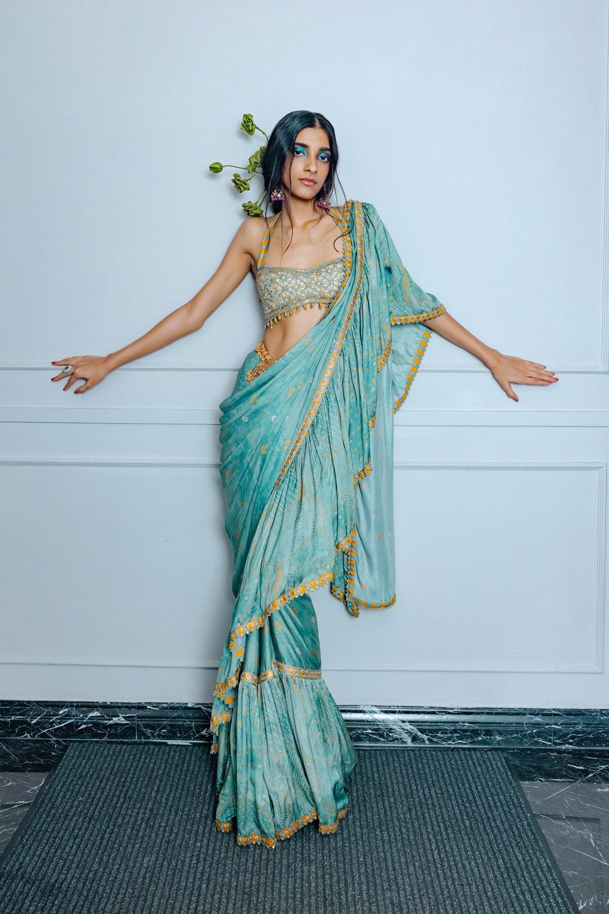 Sage Draped Saree