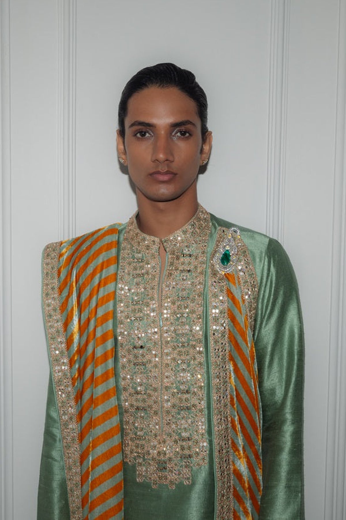 Sage Green Kurta Dushala Set