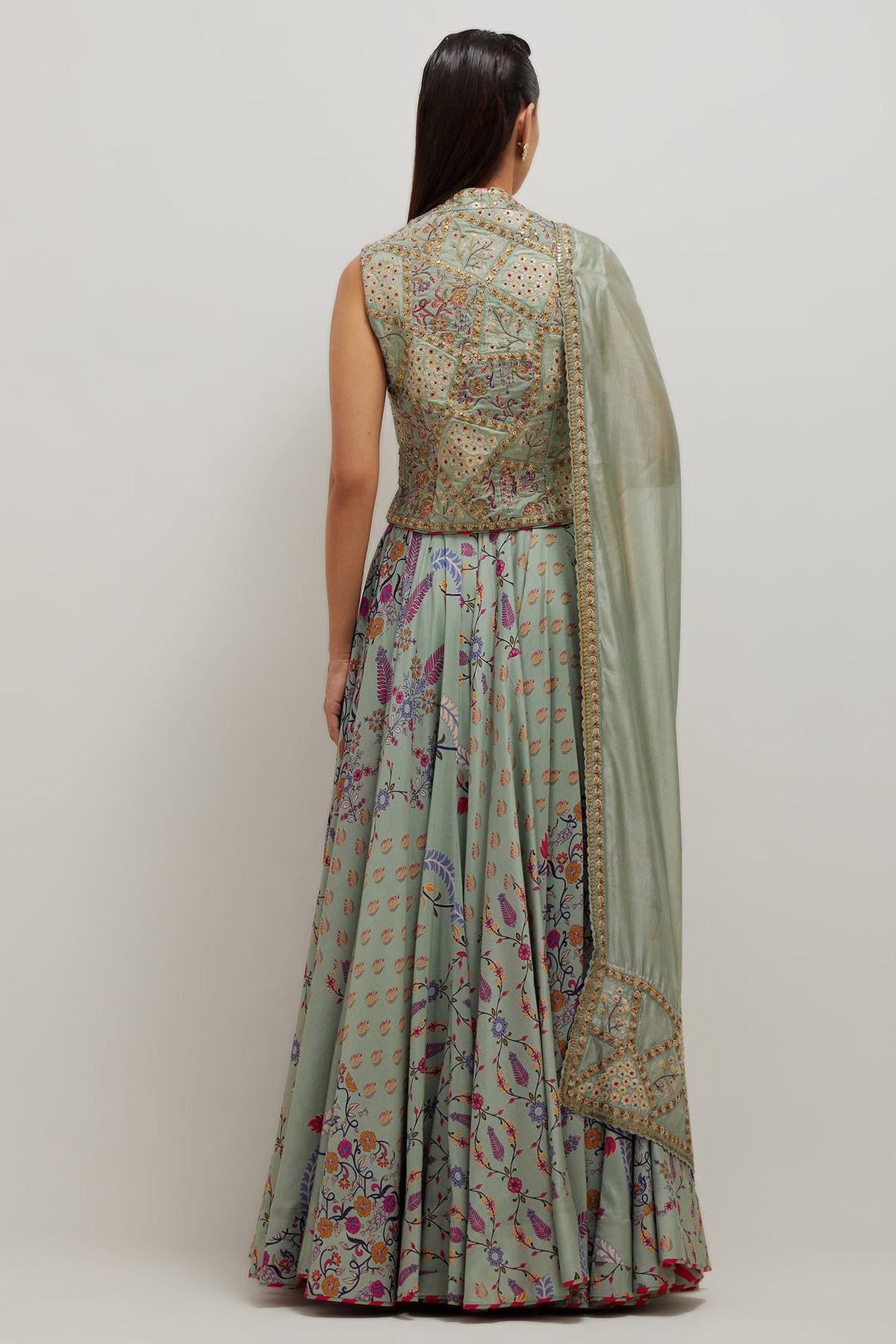 Moh waistcoat Lehenga Set