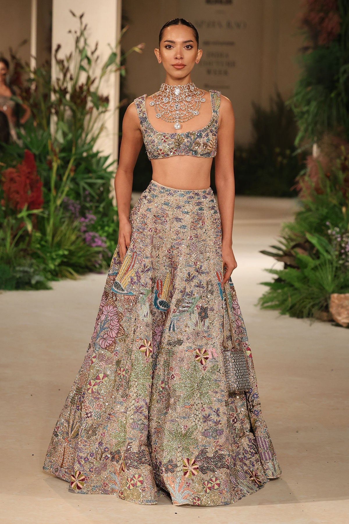 Dreamlight - Sandstone Tulle Lehenga - Ready To Ship
