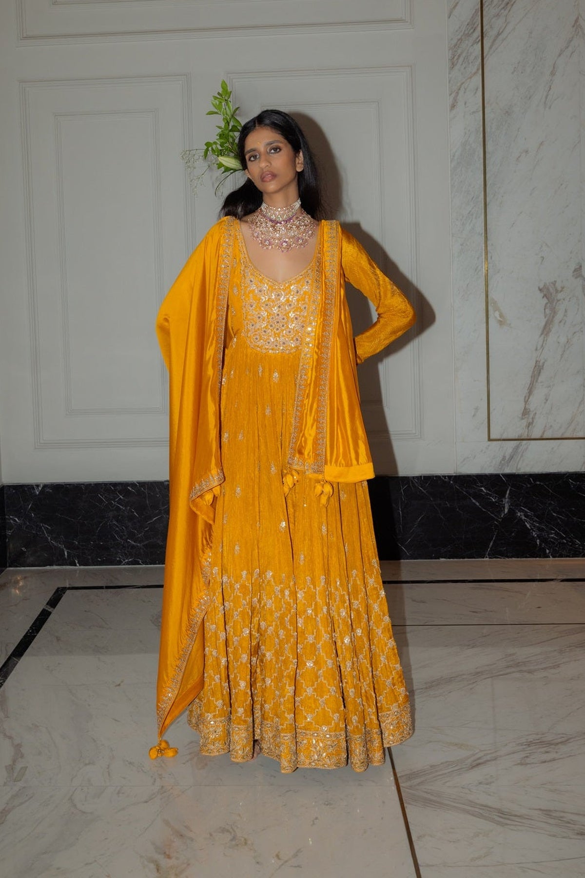 Sarso Anarkali set