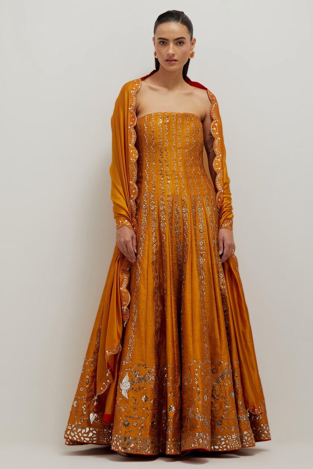 Sarso Off Shoulder Anarkali