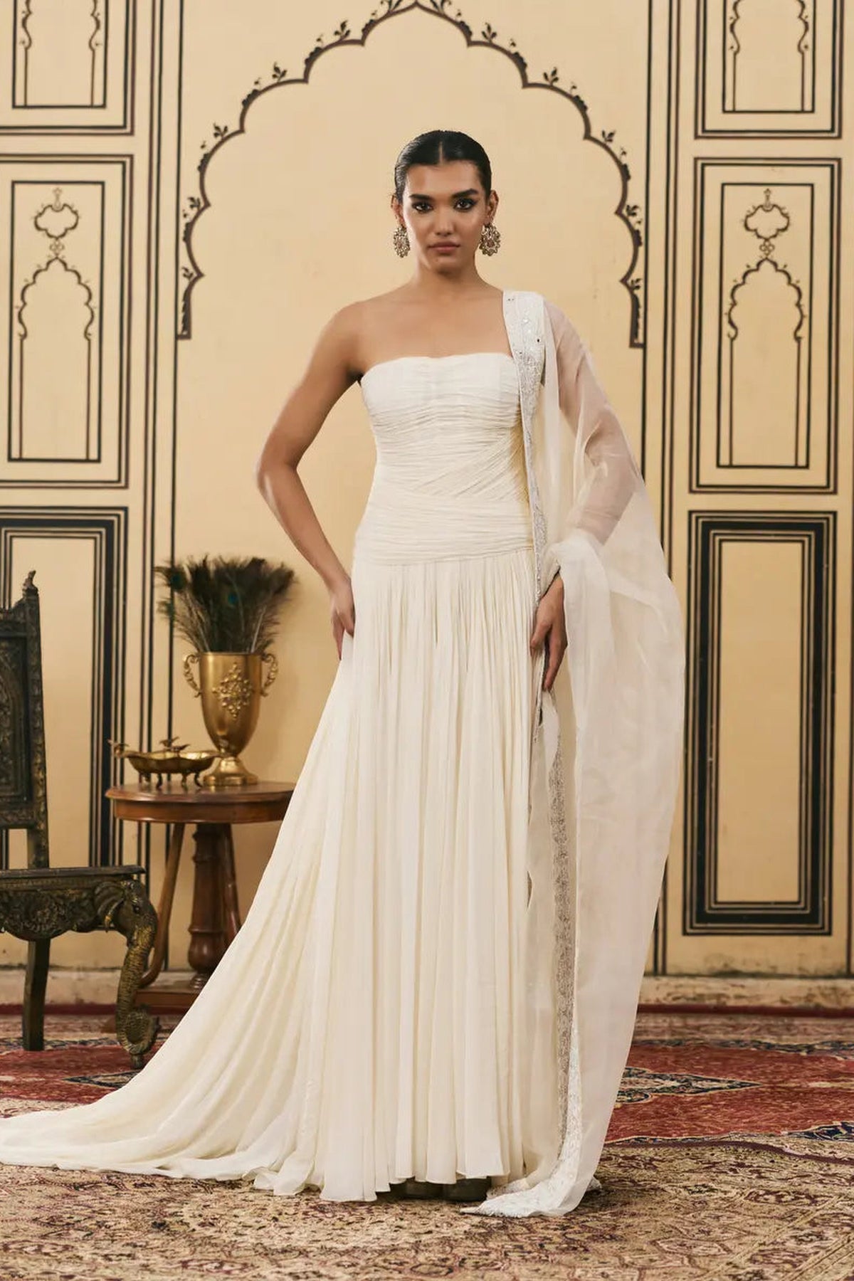 Sheer Georgette Gown Set
