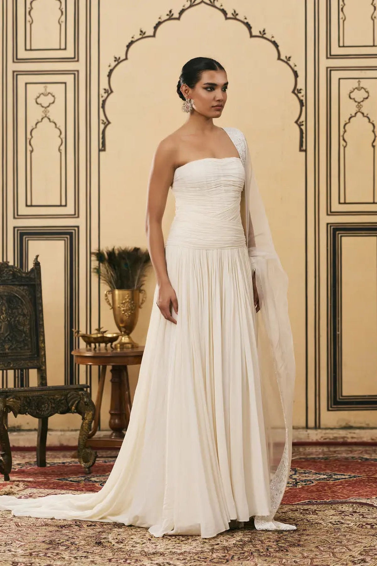 Sheer Georgette Gown Set