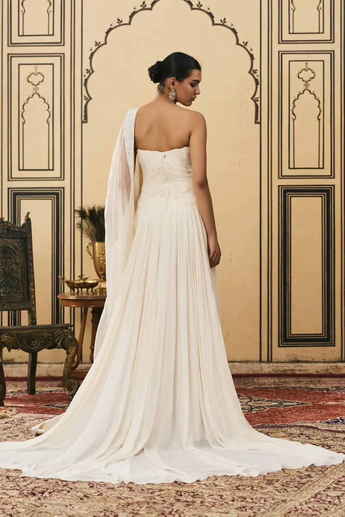 Sheer Georgette Gown Set