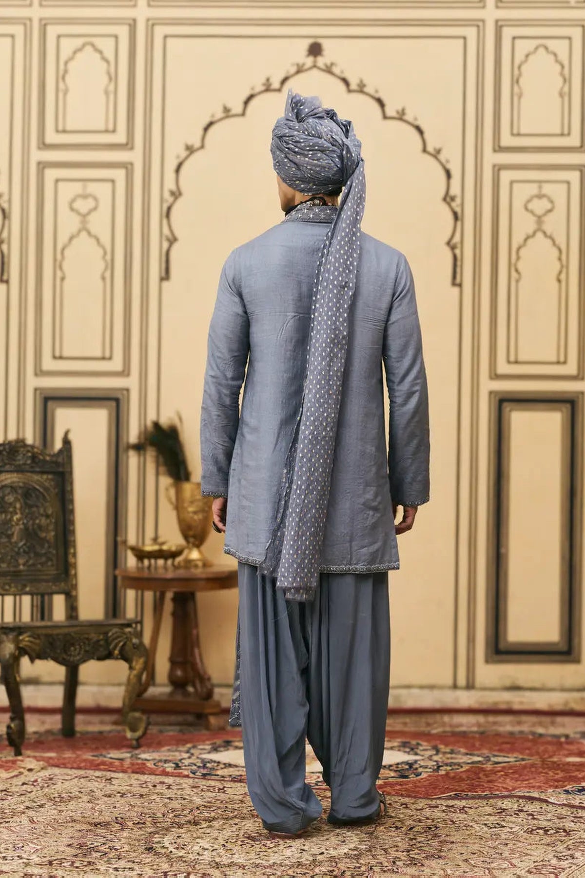 Sheeshai Tussar Silk Kurta Set