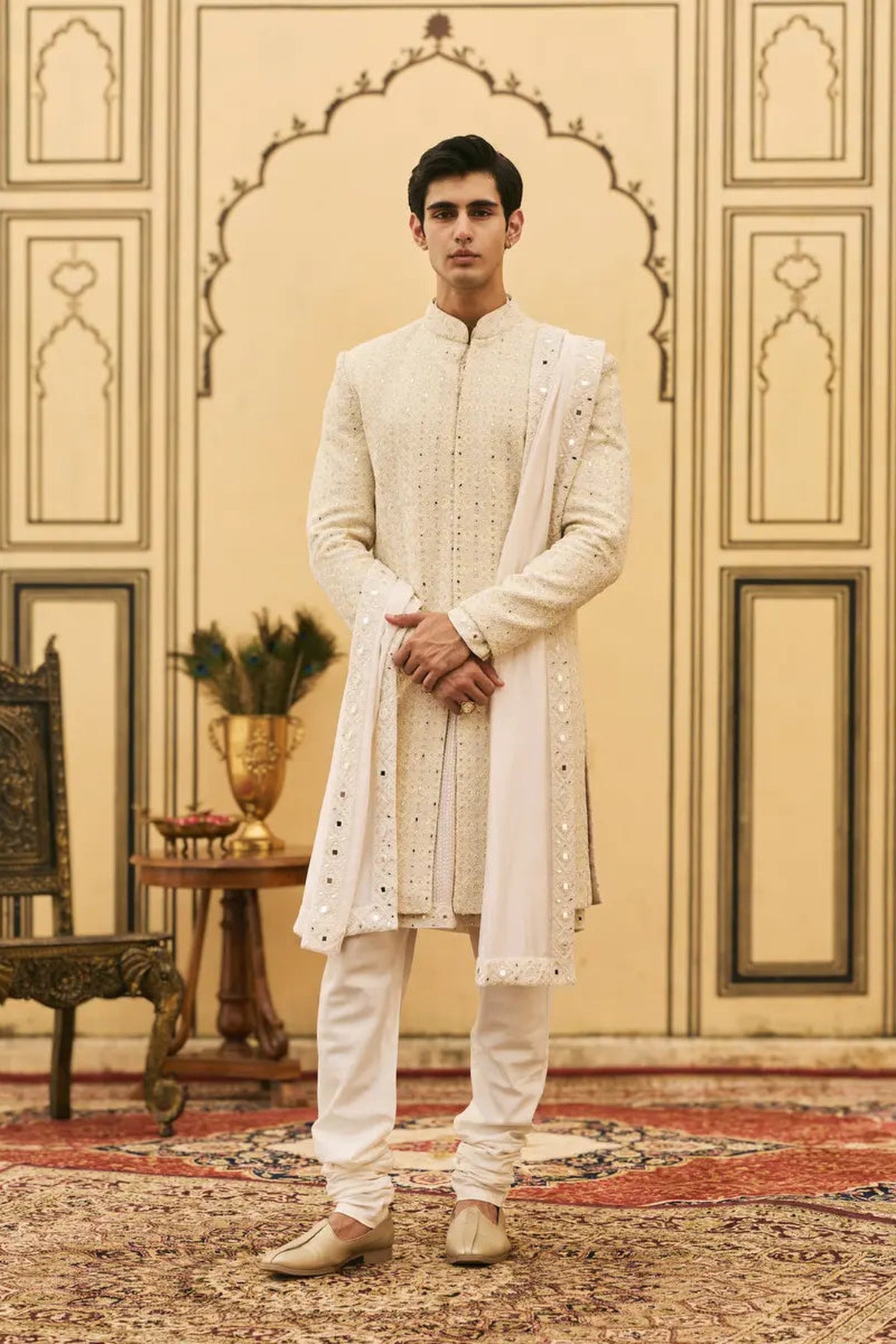 Sheetal Chikankari Sherwani Set