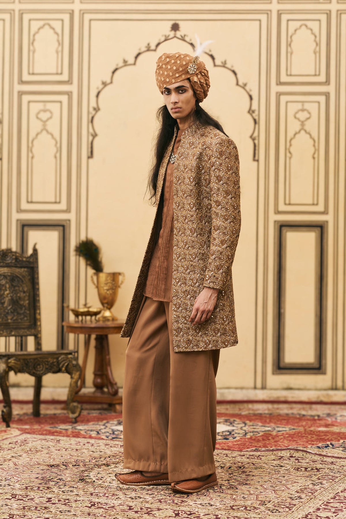 Shyam-Bhoora Banarasi Brocade Jacket Set