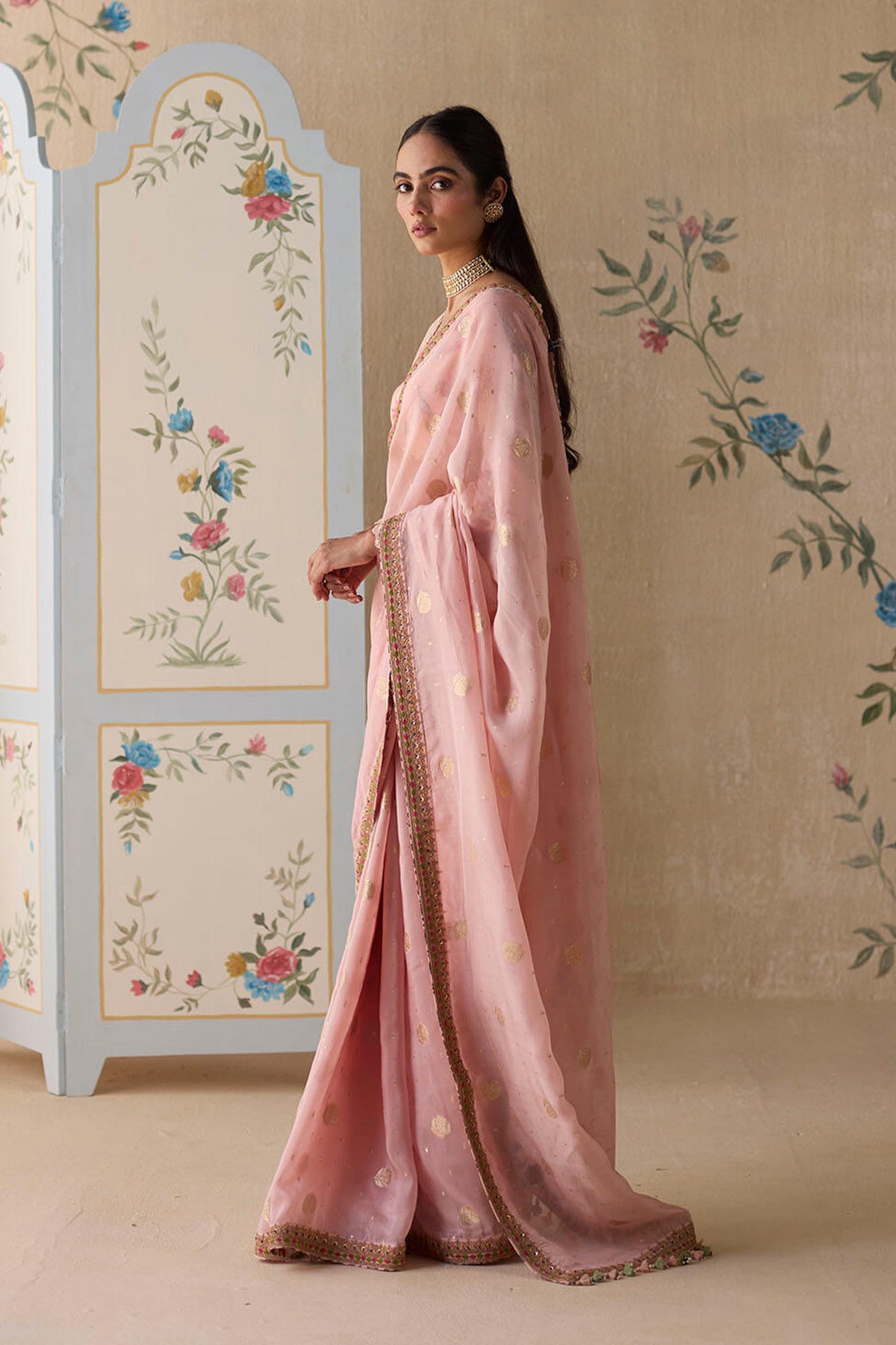 Soft Pink Organza Saree