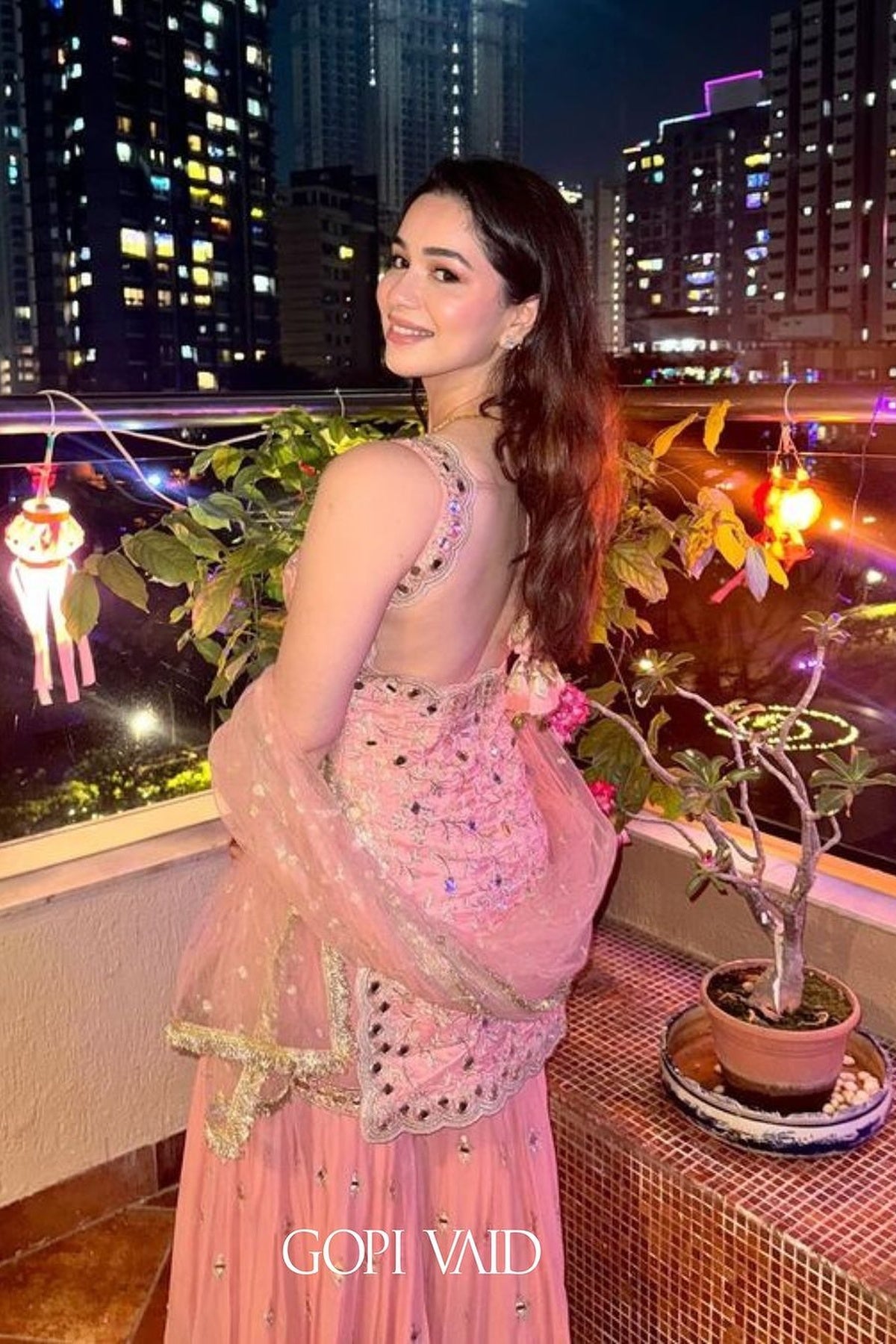 Sara Tendulkar in Soneera Sharara Set
