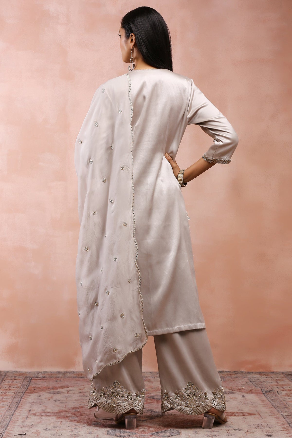 GREY BAGH EMBRIODERED KURTA WITH PANT AND DUPATTA