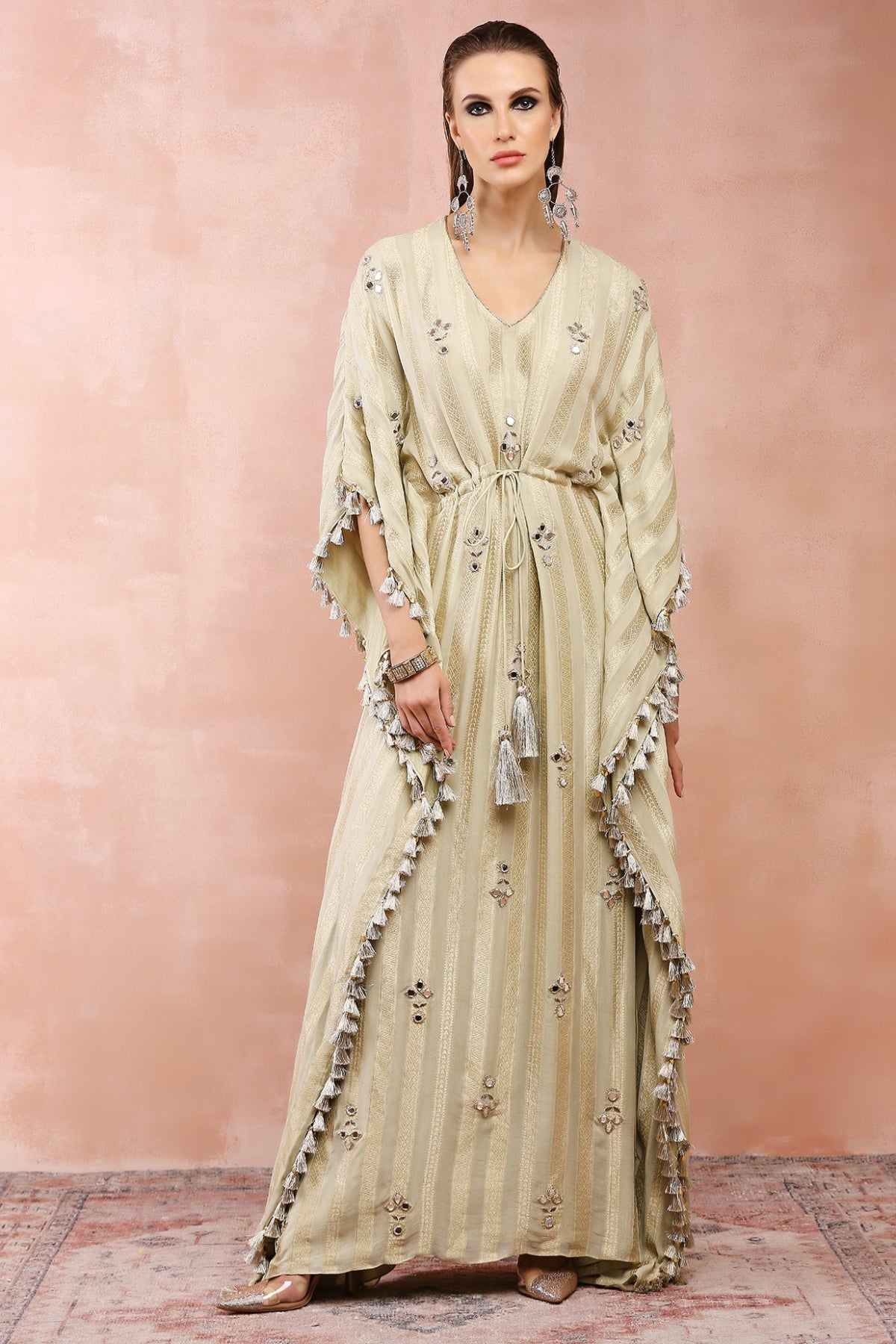 MINT EMBROIDERED KAFTAN