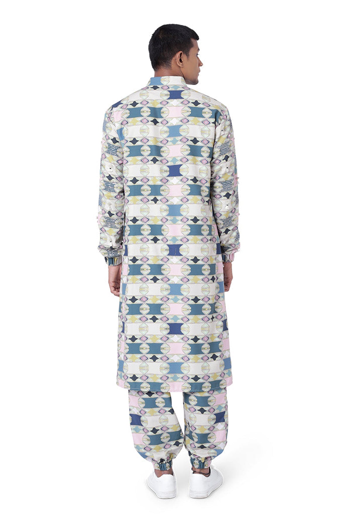 GREEN COLOUR PRINTED COTTON RAYON KURTA WITH JOGGER PANT