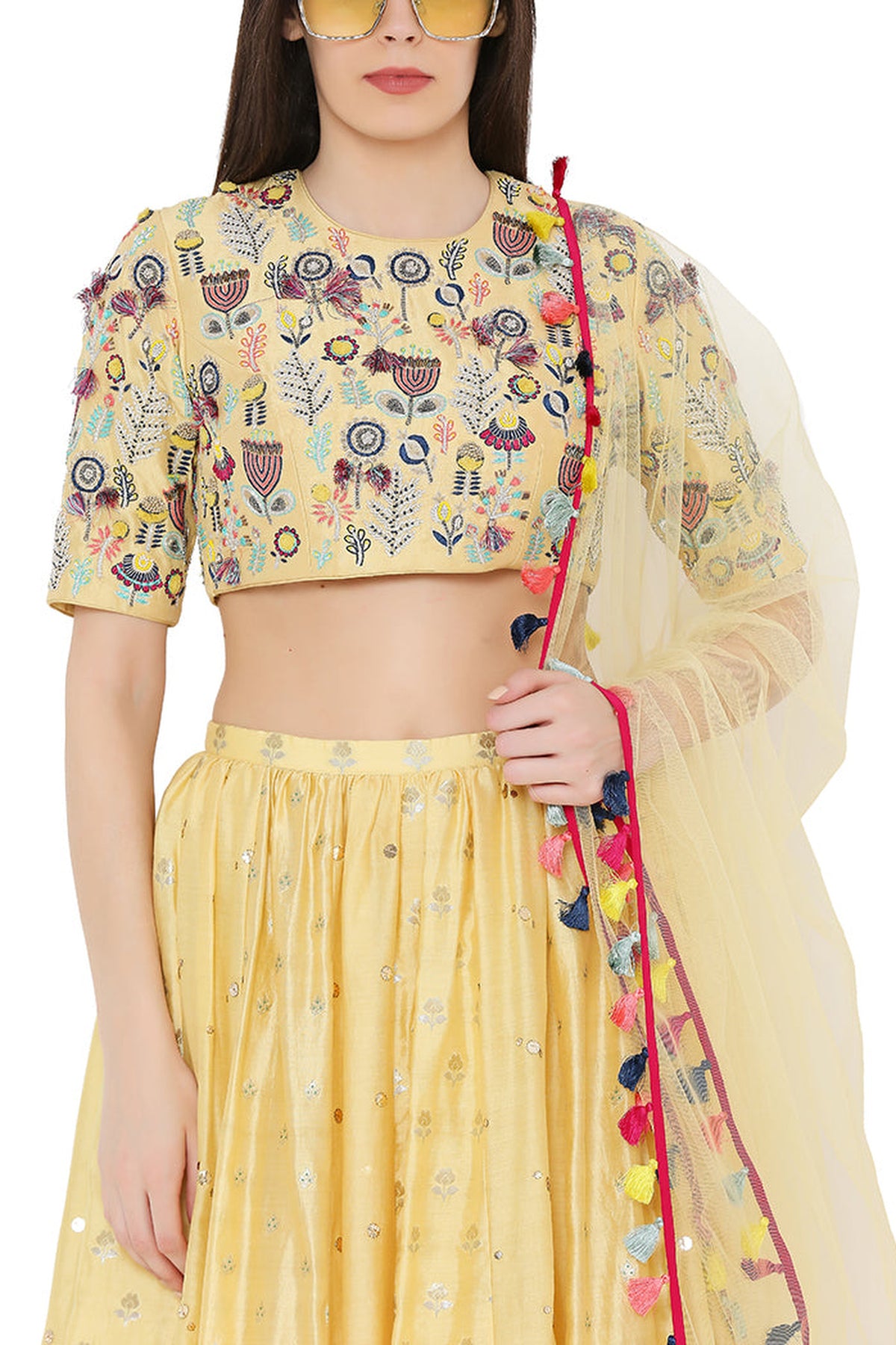 PALE YELLOW LEHENGA SET PS-LH0021-C