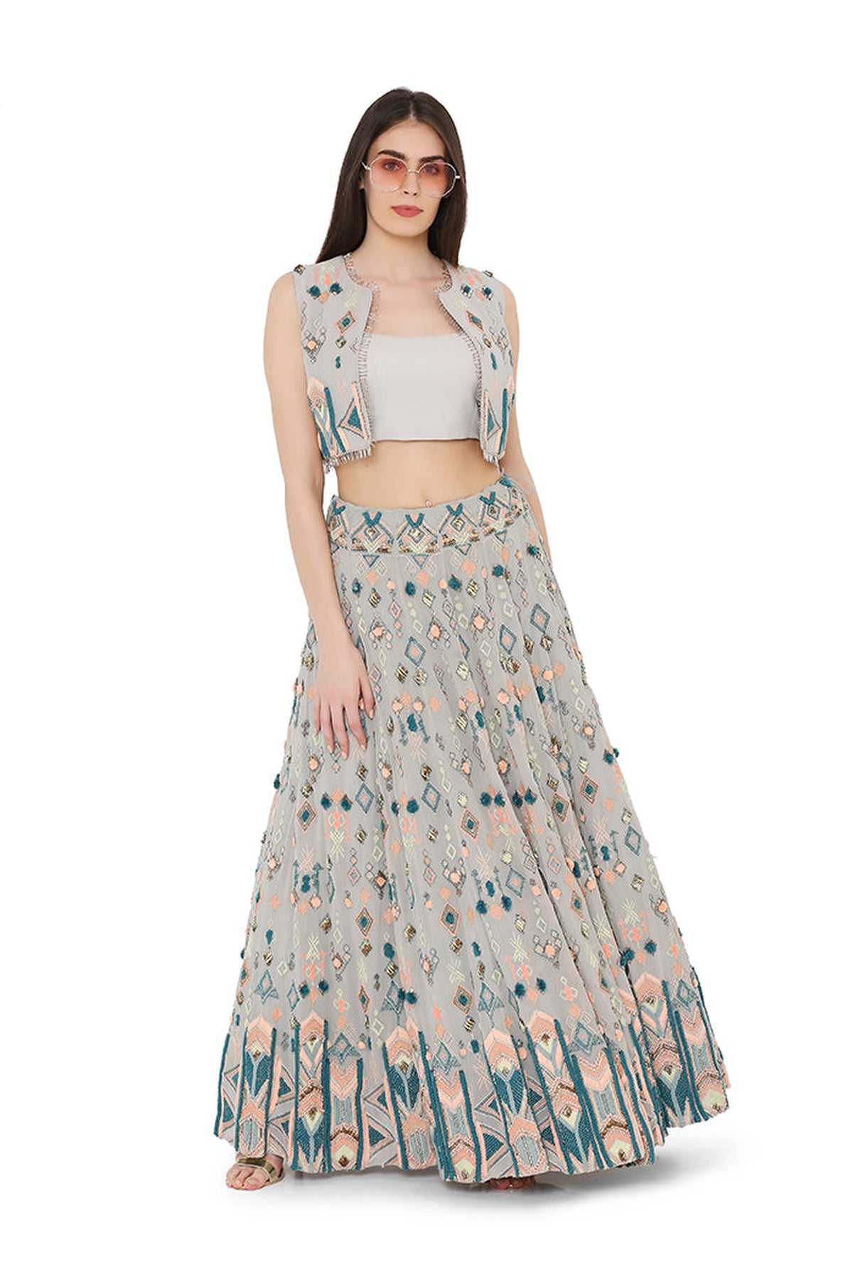 Pale Blue Lehenga Set