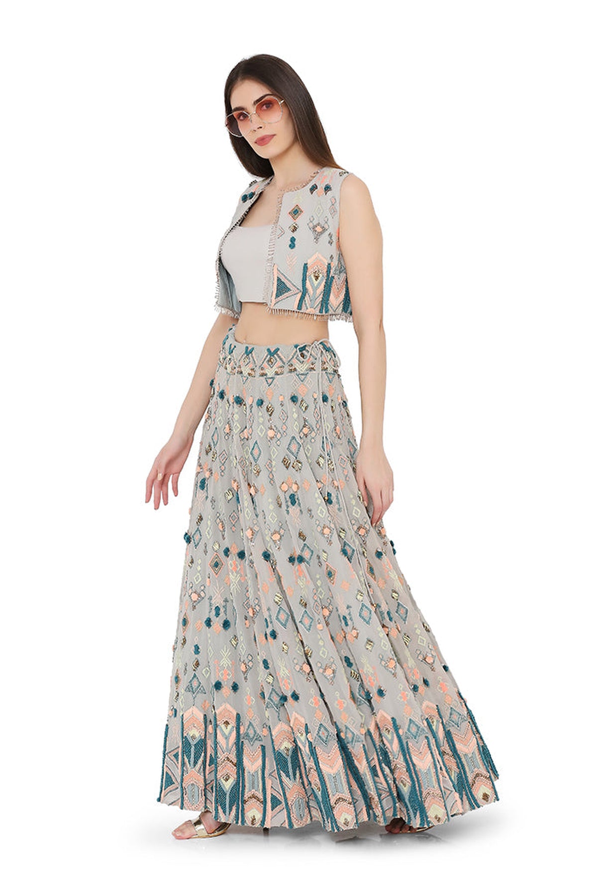 Pale Blue Lehenga Set