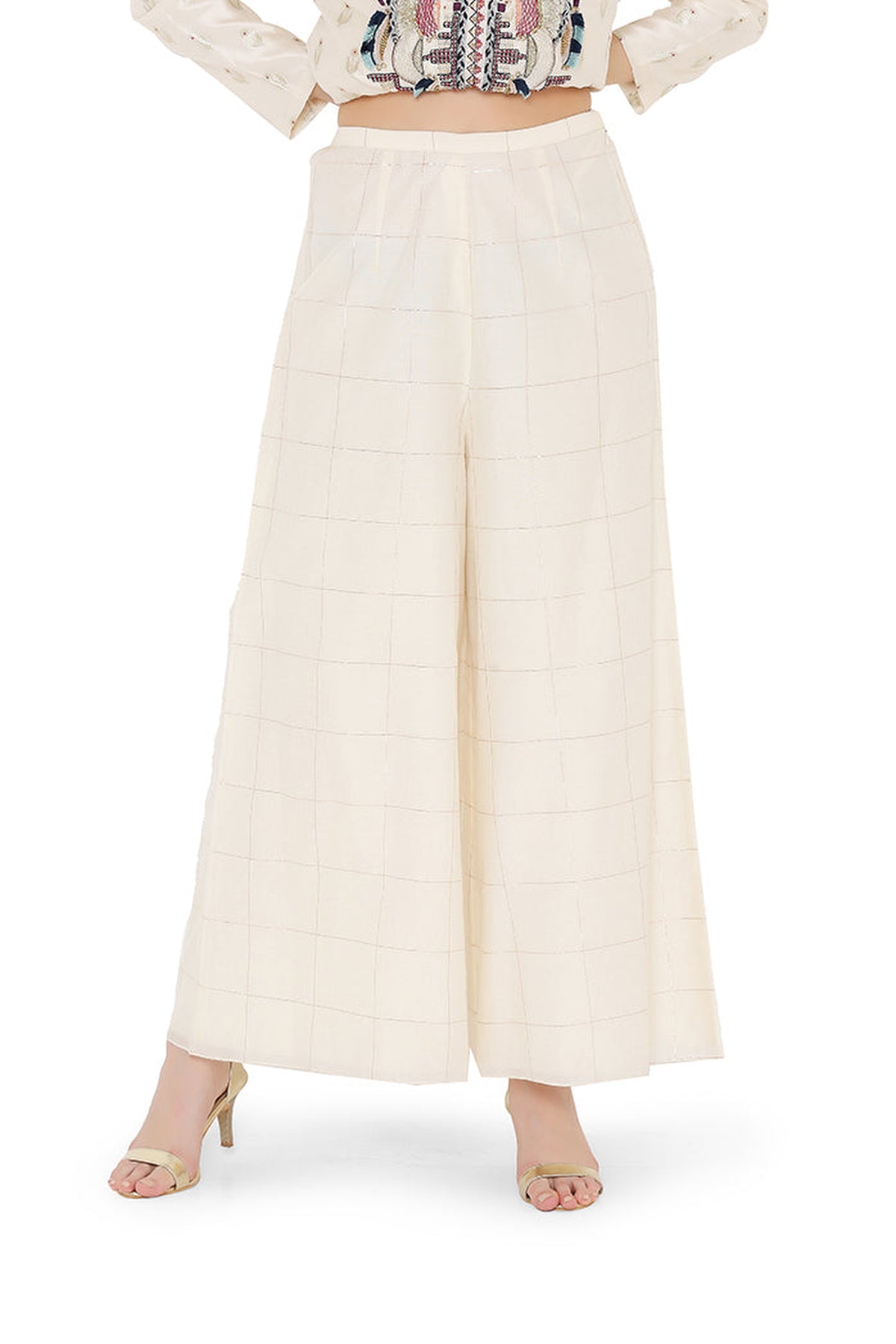 CREAM KURTA & PALAZZO SET