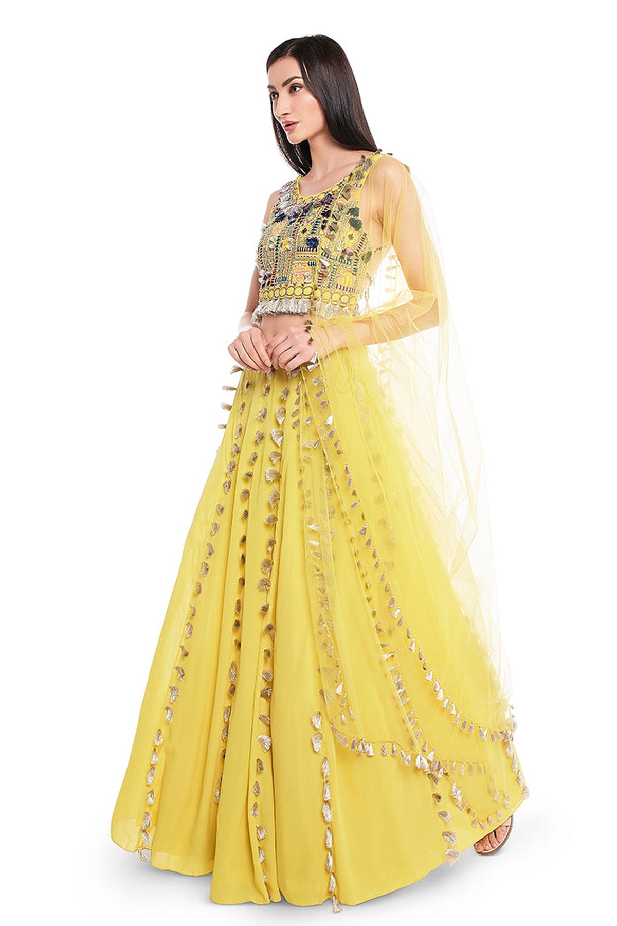 EMBROIDERED BACK TIE-UP LEHENGA