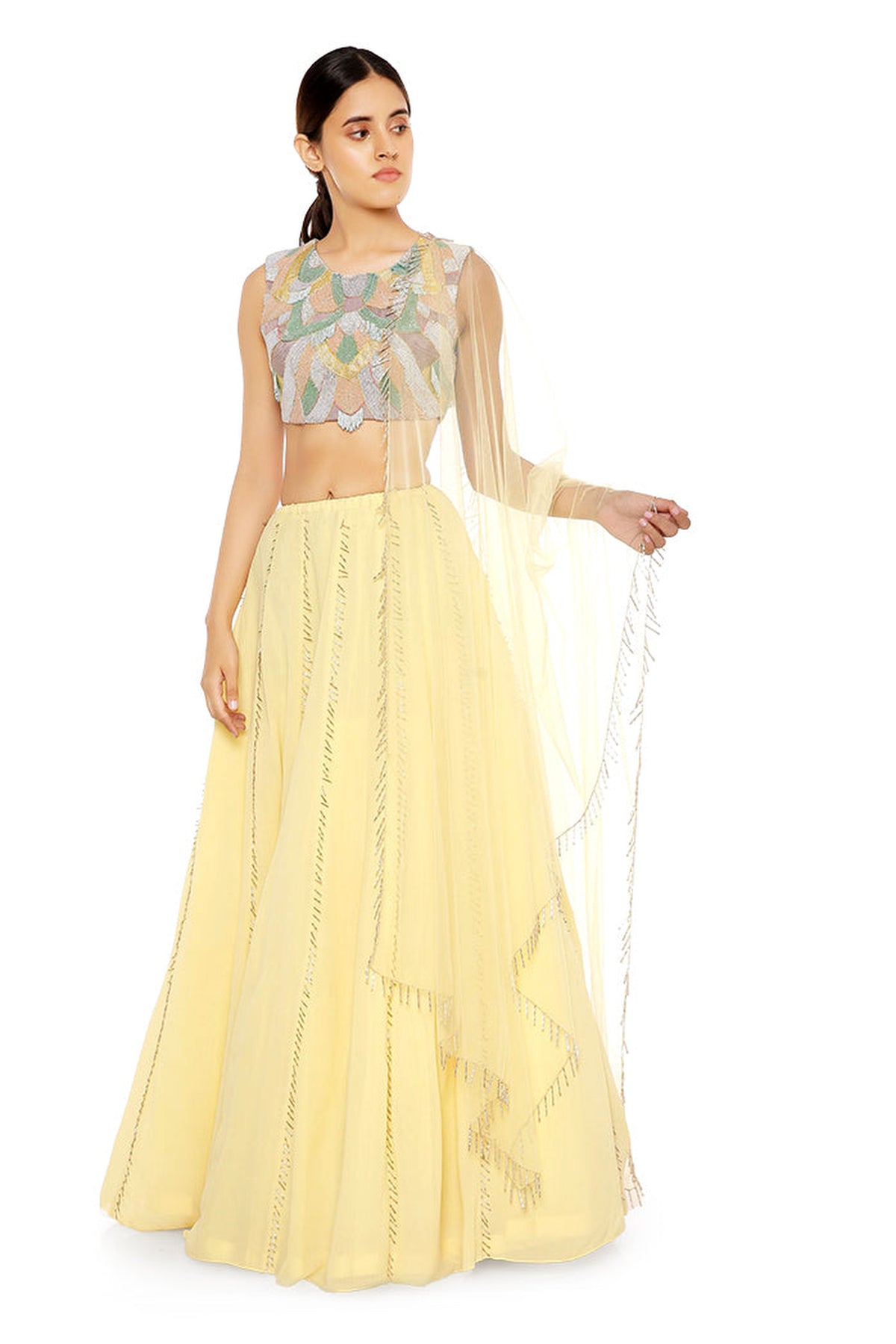Pale Yellow Lehenga