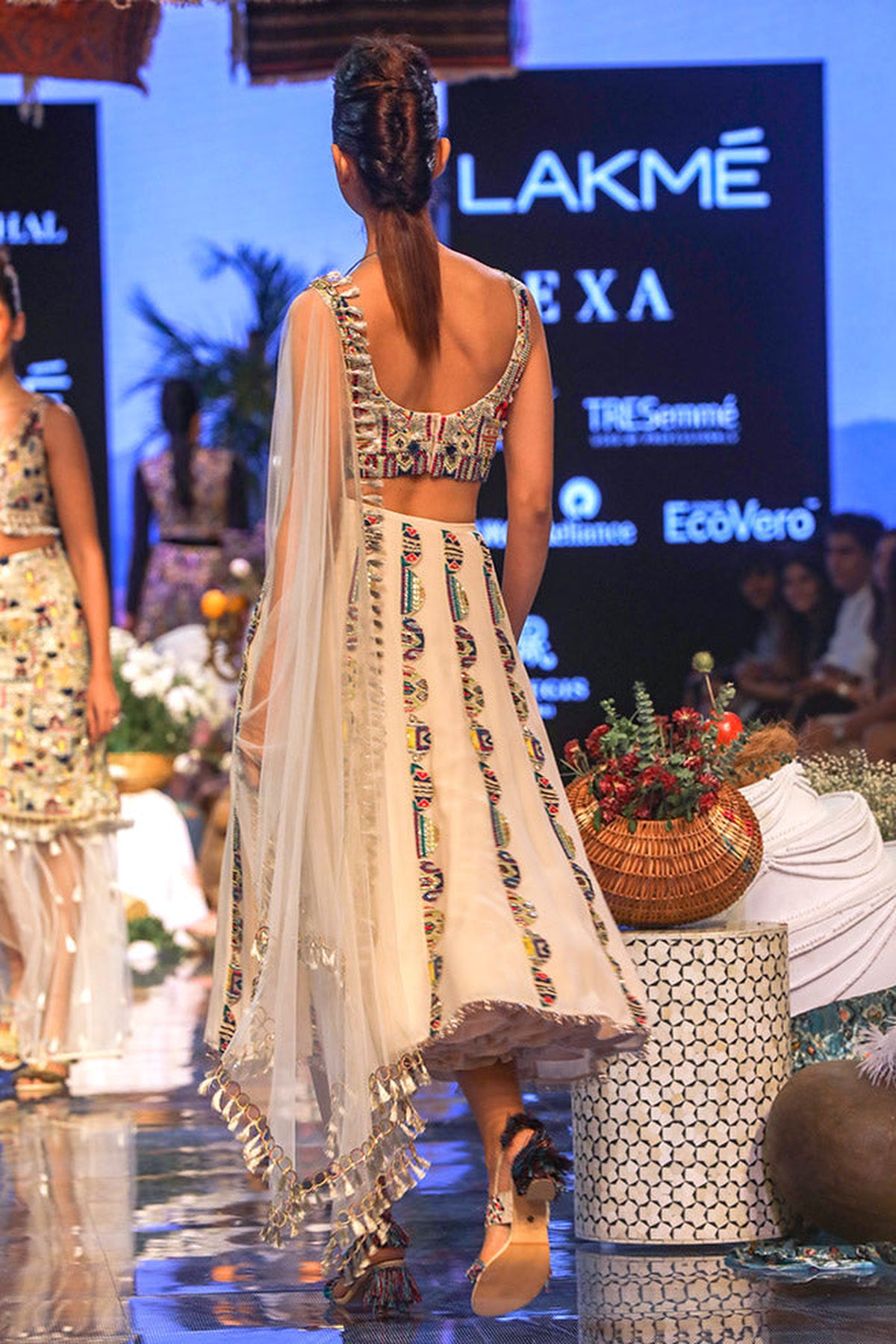 EMA STONE CROPPED LEHENGA
