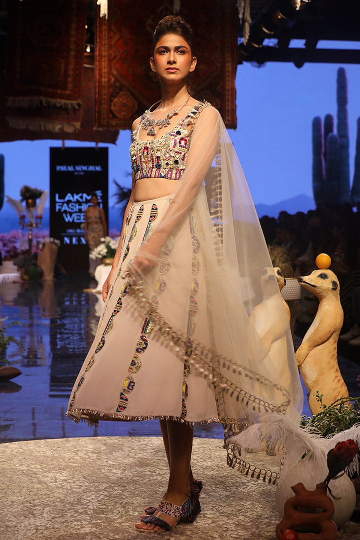 EMA STONE CROPPED LEHENGA