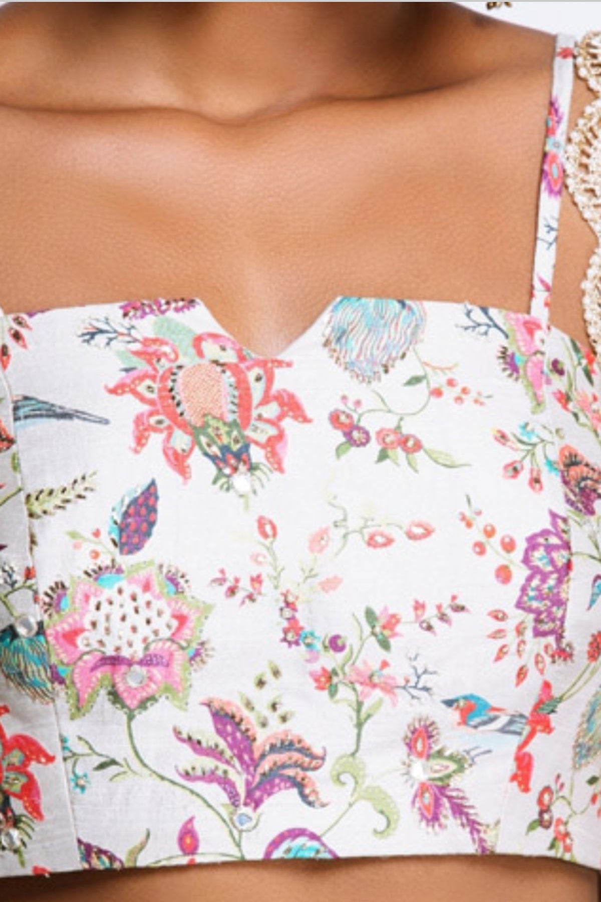 The Khaki Chidya Print Lehenga