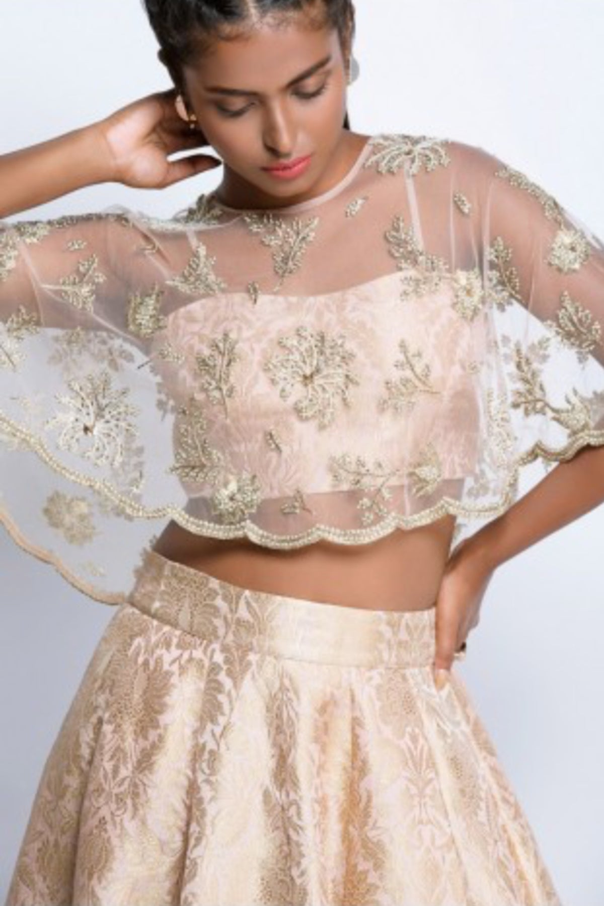 The Blush Cape Lehenga
