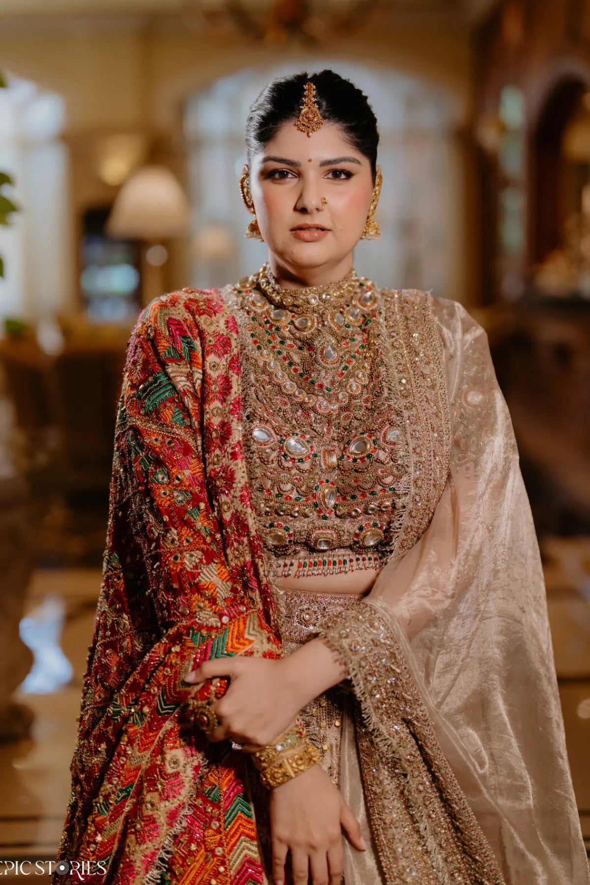 Anshula in Swarnali Bridal Lehenga Set