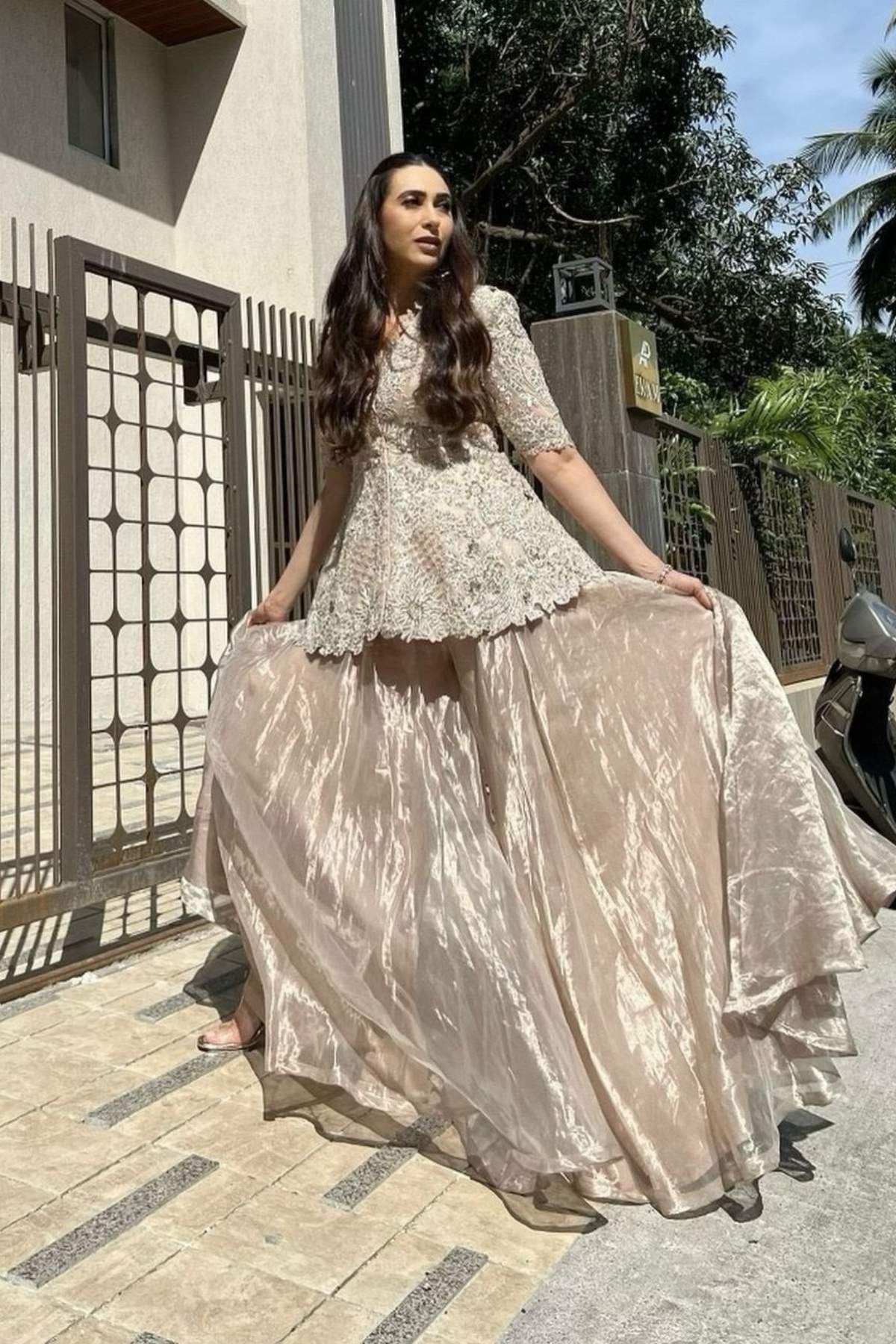Karisma Kapoor in Mahroo Peplum set