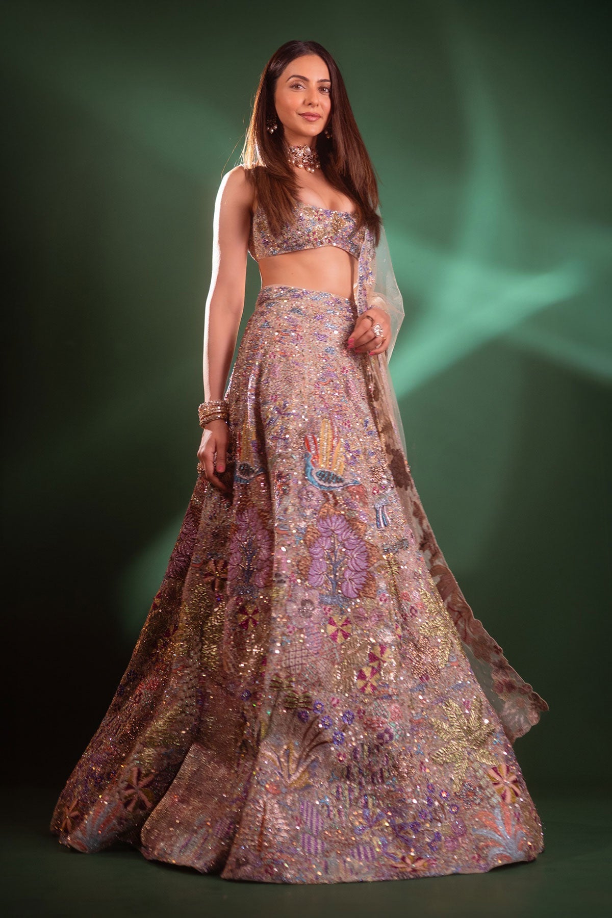 Rakul PreetÂ Singh in Dreamlight - Sandstone tulle lehenga